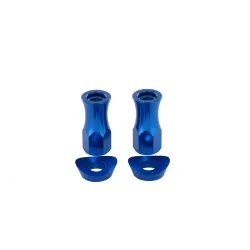 Holeshot, Rim lid nut + spec washer, BLUE