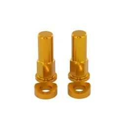 Holeshot, Rim lid nut + spec washer, GOLD