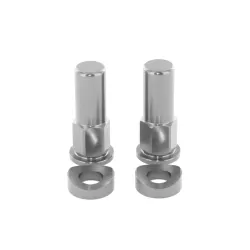 Holeshot, Rim lid nut + spec washer, TITANIUM, SILVER
