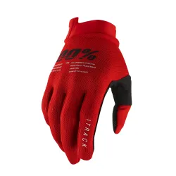 100%, ITRACK Gloves, ADULT, S, RED