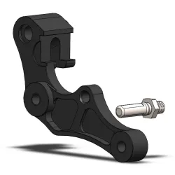 Moto-Master, Adapter for Flame Floating 280mm Disc, FRONT, BLACK