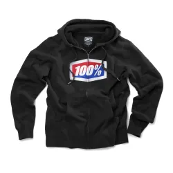 100%, OFFICIAL Zip Hooded Sweatshirt, ADULT, BLACK