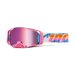 100%, ARMEGA Goggle Lefreak - HiPER Pink Mirror  Lens, ADULT