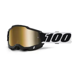 100%, ACCURI 2 Goggle Blck001 - True Gold Mirror Lens