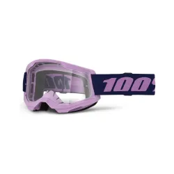 100%, STRATA 2 Goggle Purple - Clear Lens, ADULT