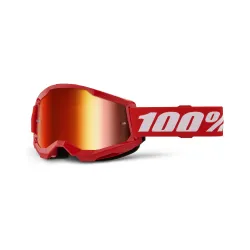 100%, STRATA 2 Goggle Red - Mirror Red Lens, ADULT