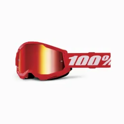 100%, STRATA 2 JUNIOR Goggle Red - Mirror Red Lens, KID