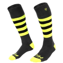 Fasthouse, Grindhouse Division Moto Sock, ADULT, BLACK NEON YELLOW