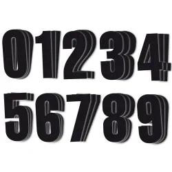 Holeshot, Number Kit 11cm 100pcs, BLACK