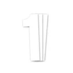 Holeshot, Numbers 10pcs, 11 X 5cm, 1, WHITE