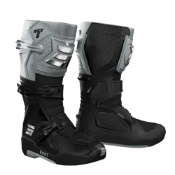 Shot, BOOTS RACE 6, ADULT, BLACK GREY METAL