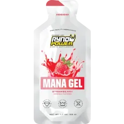 Ryno Power, Mana Performance Gel Strawberry, 12pack
