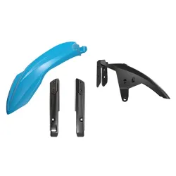 Rtech, High Front Fender Kit + Fork Guards, CYAN