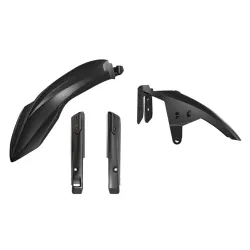 Rtech, High Front Fender Kit + Fork Guards, BLACK