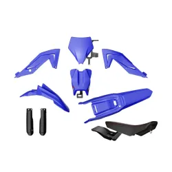 Rtech, Plastic Kit, Revolution incl seat, BLACK BLUE