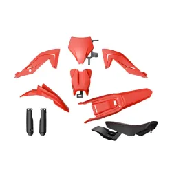 Rtech, Plastic Kit, Revolution incl seat, BLACK RED