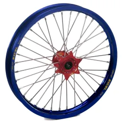 Haan Wheels, Complete Wheel, FRONT, 21", BLUE RED