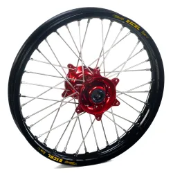 Haan Wheels, Complete Wheel, REAR, 18", BLACK RED
